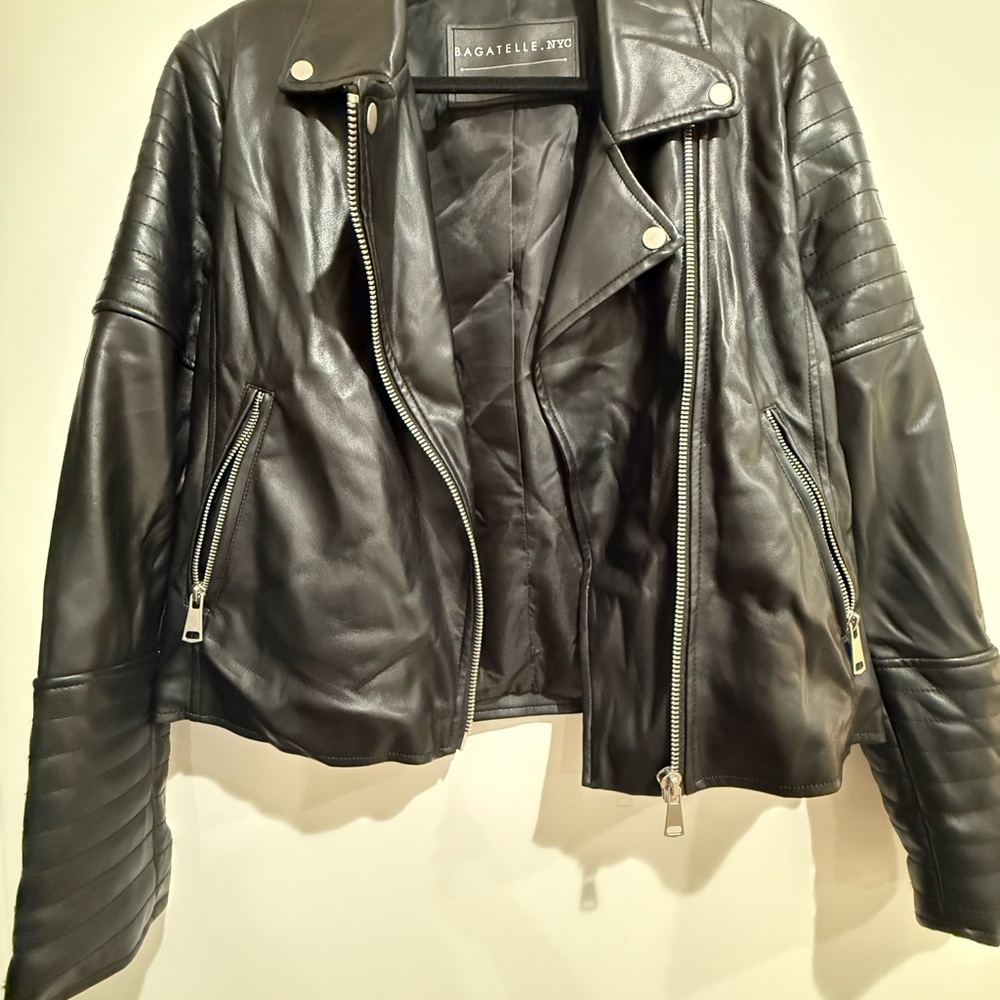 Bagatelle Women's Sleek Black Leather Jacket